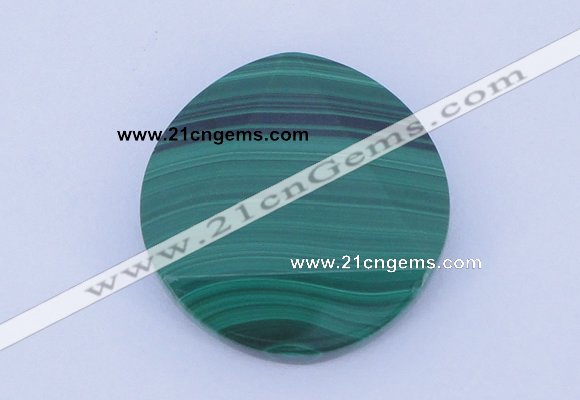 CGC44 24mm faceted coin natural malachite gemstone cabochons
