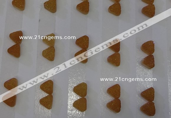 CGC61 8*8mm triangle druzy quartz cabochons wholesale