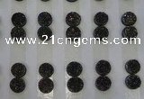 CGC92 10mm flat round druzy quartz cabochons wholesale