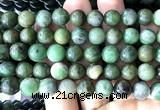 CGJ523 15 inches 10mm round Xinjiang green jade beads wholesale