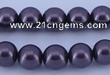 CGL139 5PCS 16 inches 18mm round dyed plastic pearl beads wholesale