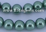 CGL224 10PCS 16 inches 8mm round dyed glass pearl beads wholesale