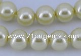 CGL89 5PCS 16 inches 18mm round dyed plastic pearl beads wholesale