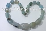 CGN106 20 inches 10*15mm - 20*30mm nuggets agate gemstone necklaces