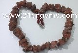 CGN162 18.5 inches 12*16mm - 13*18mm nuggets red agate necklaces