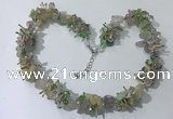 CGN405 19.5 inches chinese crystal & mixed quartz chips beaded necklaces
