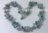 CGN406 19.5 inches chinese crystal & mixed gemstone chips beaded necklaces