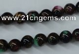 CGO02 15.5 inches 6mm round gold multi-color stone beads