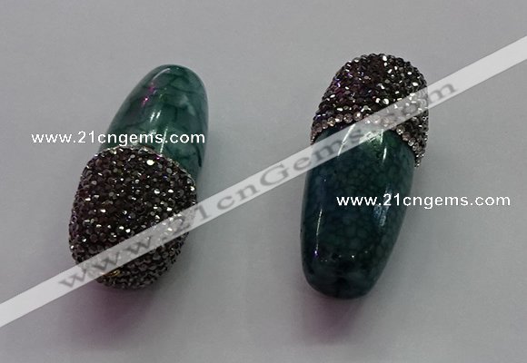 CGP1518 20*44mm agate gemstone pendants wholesale