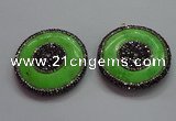 CGP1584 45mm coin turquoise gemstone pendants wholesale