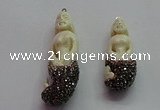 CGP1605 16*48mm - 20*60mm carved ox bone pendants wholesale