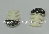 CGP299 22*30mm fishbone pearl shell pendants wholesale