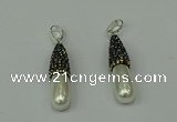 CGP318 8*30mm teardrop pearl shell pendants wholesale