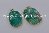 CGP3337 35*45mm - 35*50mm oval fossil coral pendants