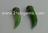 CGP335 10*45mm - 12*50mm oxhorn agate pendants wholesale