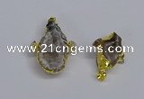 CGP3437 20*25mm - 22*40mm freeform druzy agate pendants wholesale