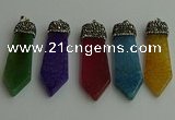 CGP346 12*50mm - 15*55mm arrowhead agate pendants wholesale