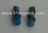CGP351 12*40mm tube agate gemstone pendants wholesale