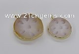CGP3510 35*40mm - 45*50mm freeform agate gemstone pendants