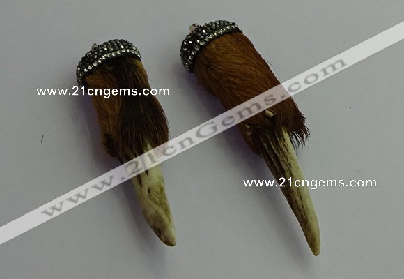 CGP395 15*75mm deer-horn pendants wholesale