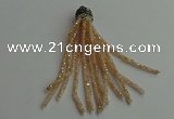 CGP420 2*3mm faceted rondelle handmade chinese crystal tassel pendants