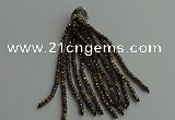 CGP427 2*3mm faceted rondelle handmade chinese crystal tassel pendants