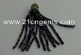 CGP448 2*3mm faceted rondelle handmade chinese crystal tassel pendants