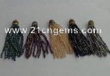 CGP450 2*3mm faceted rondelle handmade chinese crystal tassel pendants