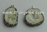 CGP553 30*50mm - 45*55mm freeform druzy agate pendants wholesale