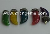 CGP588 16*50mm - 18*55mm oxhorn agate pendants wholesale