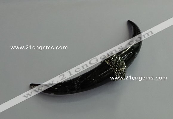 CGP638 15*95mm oxhorn resin pendants wholesale