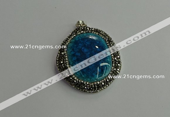 CGP663 40*45mm - 45*50mm freeform ceramic pendants wholesale