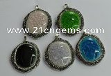 CGP666 40*45mm - 45*50mm freeform ceramic pendants wholesale