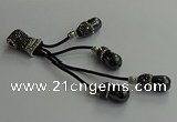 CGP720 10*16mm teardrop hematite tassel pendants wholesale