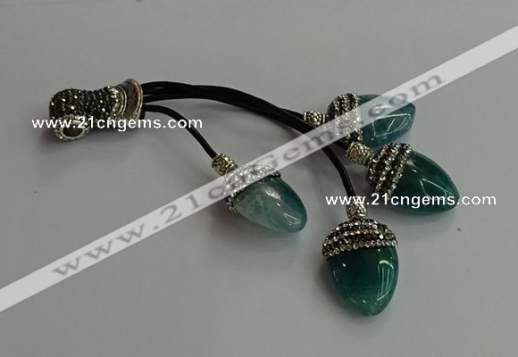 CGP741 18*25mm agate gemstone tassel pendants wholesale