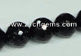 CGS109 15.5 inches 16mm faceted round blue goldstone beads wholesale