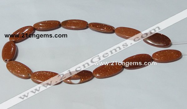 CGS80 15.5 inches 15*30mm oval goldstone beads wholesale