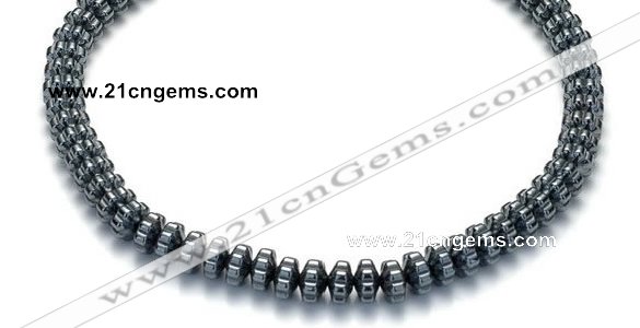 CHE08 16 inches 4*7mm flower shape hematite beads Wholesale