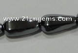 CHE152 15.5 inches 8*16mm faceted teardrop hematite beads