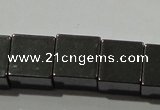CHE184 15.5 inches 10*10mm cube hematite beads wholesale