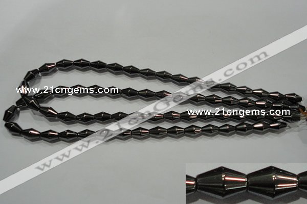 CHE214 15.5 inches 8*12mm bicone hematite beads wholesale