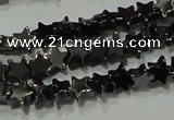 CHE292 15.5 inches 4mm star hematite beads wholesale