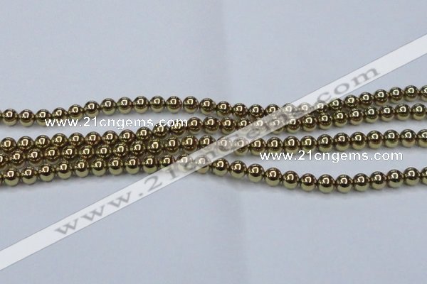CHE434 15.5 inches 8mm round plated hematite beads wholesale