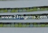 CHE452 15.5 inches 2*2mm cube plated hematite beads wholesale