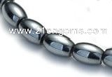 CHE57 15.5  inches 8*20mm rice shape hematite beads Wholesale