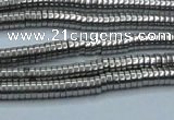 CHE641 15.5 inches 1*2mm tyre plated hematite beads wholesale