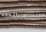 CHE663 15.5 inches 1*4mm tyre plated hematite beads wholesale