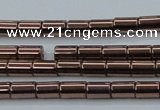 CHE747 15.5 inches 3*5mm tube plated hematite beads wholesale
