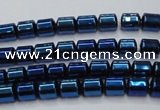 CHE791 15.5 inches 4*4.5mm drum plated hematite beads wholesale