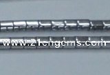 CHE886 15.5 inches 2*2mm faceted tube plated hematite beads wholesale